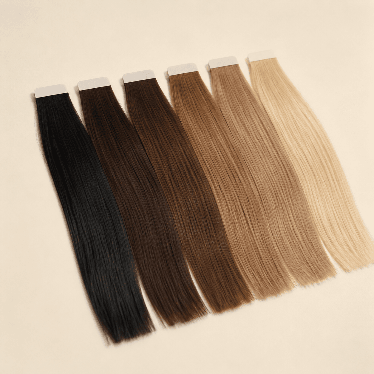 Remy human hair extension color range